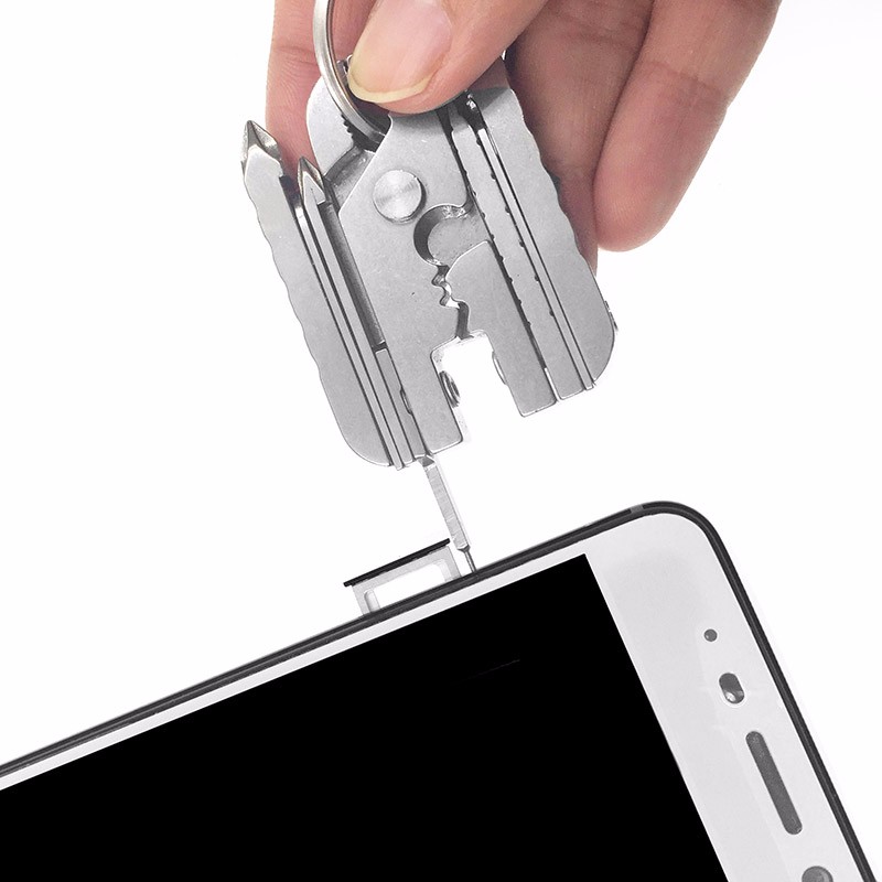 多功能工具组合钳子折叠刀具防身钥匙扣随身迷你户外EDC装备便携